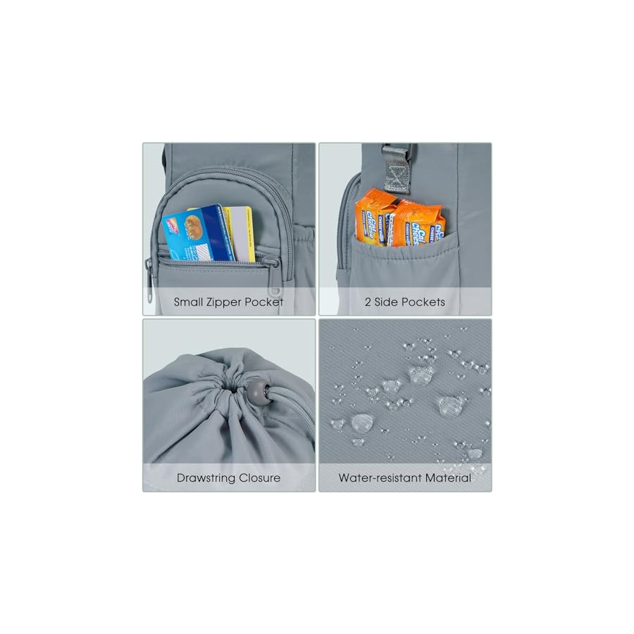Insulated Crossbody Water Bottle Carrier with Phone Pocket