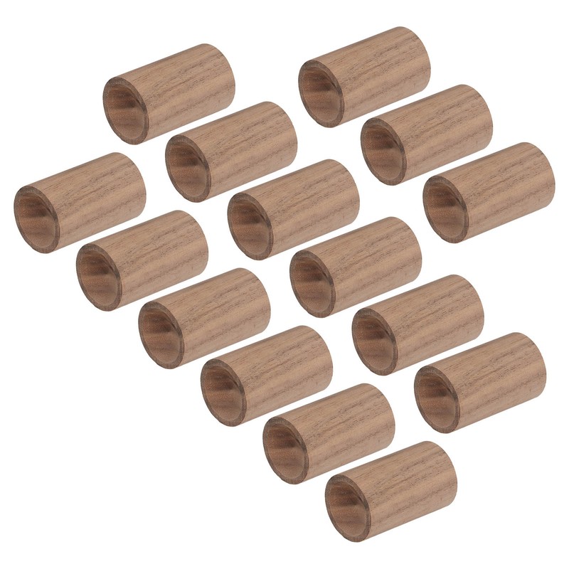 15pcs Essential Oil Car Diffuser Round Shape Simple Compact Walnut