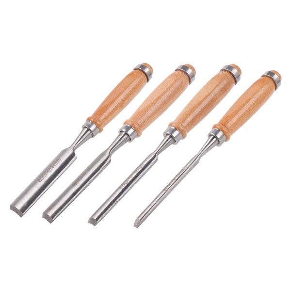 CNBTR 4Pcs Wood Carving Chisel 0.24" 0.47" 0.71" 0.94" Kit