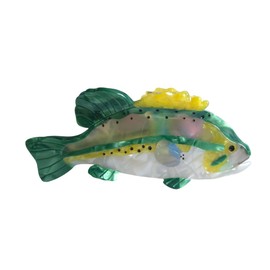 Funny Sea Creature Hair Clip,Big Green Bass Hair Clip,Acetate Hair Clip,Small Claw Clip for Women