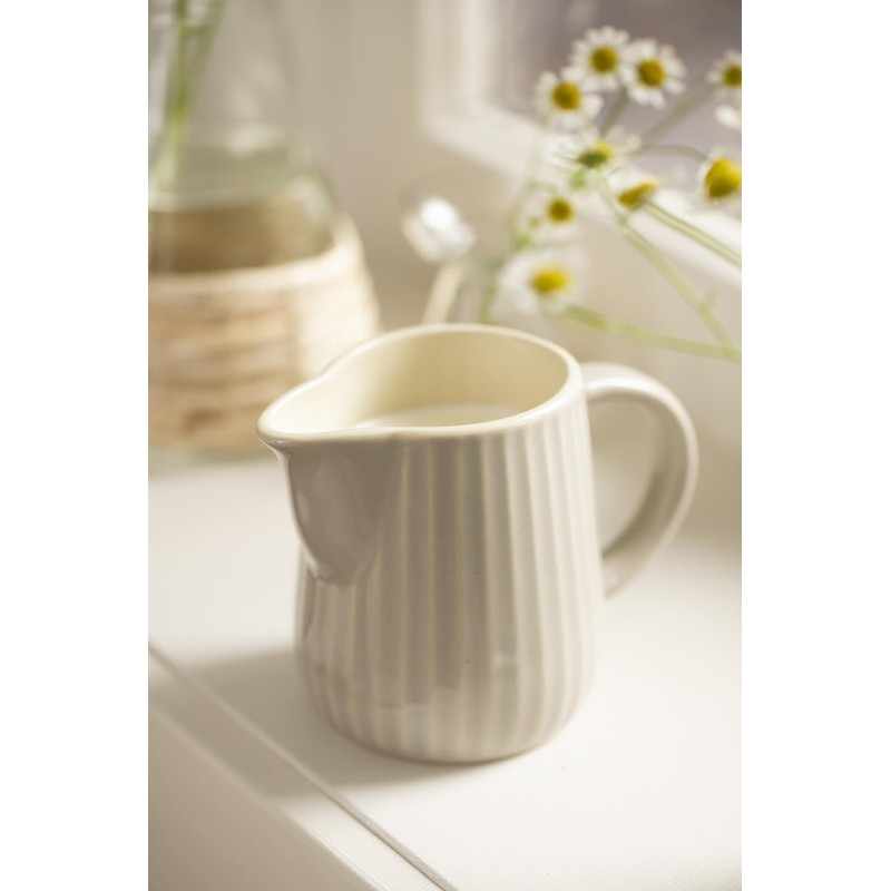 IB Laursen Milk jug Mynte latte beige ceramic crockery cream