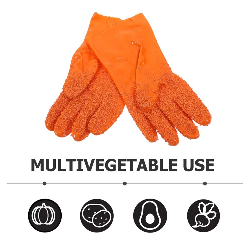 Uonlytech 1 Pair Peeling Potatoes Gloves Waterproof Vegetable Peel Glove