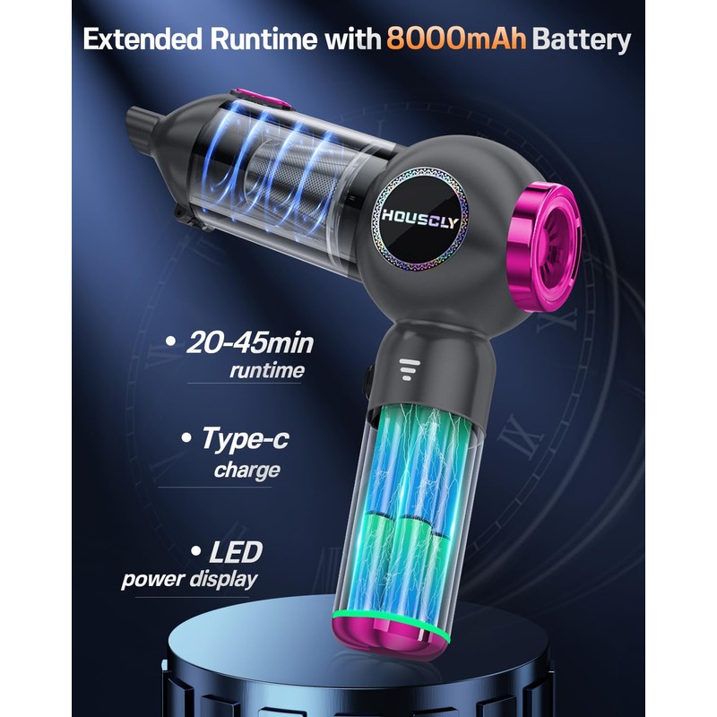 Handheld Car Vacuum Portable Cordless 25000Pa High Power Small Mini