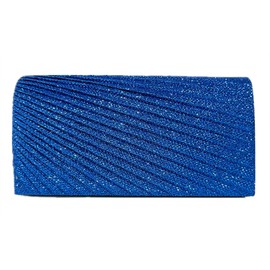 Fioeyr Damen-Clutch, Glitzer-Umschlag, Clutch-Tasche mit abnehmbarem Kettenriemen, elegante Pailletten, Abendtasche, Handtaschen für Hochzeit, Braut, Abschlussball, Cocktail-Party, blau