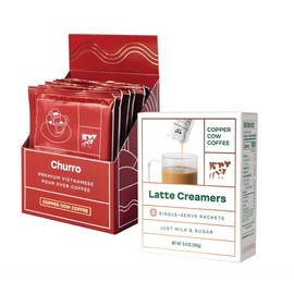 Copper Cow Premium Pour Over Single-Serve Vietnamese Churro Coffee & Lattes