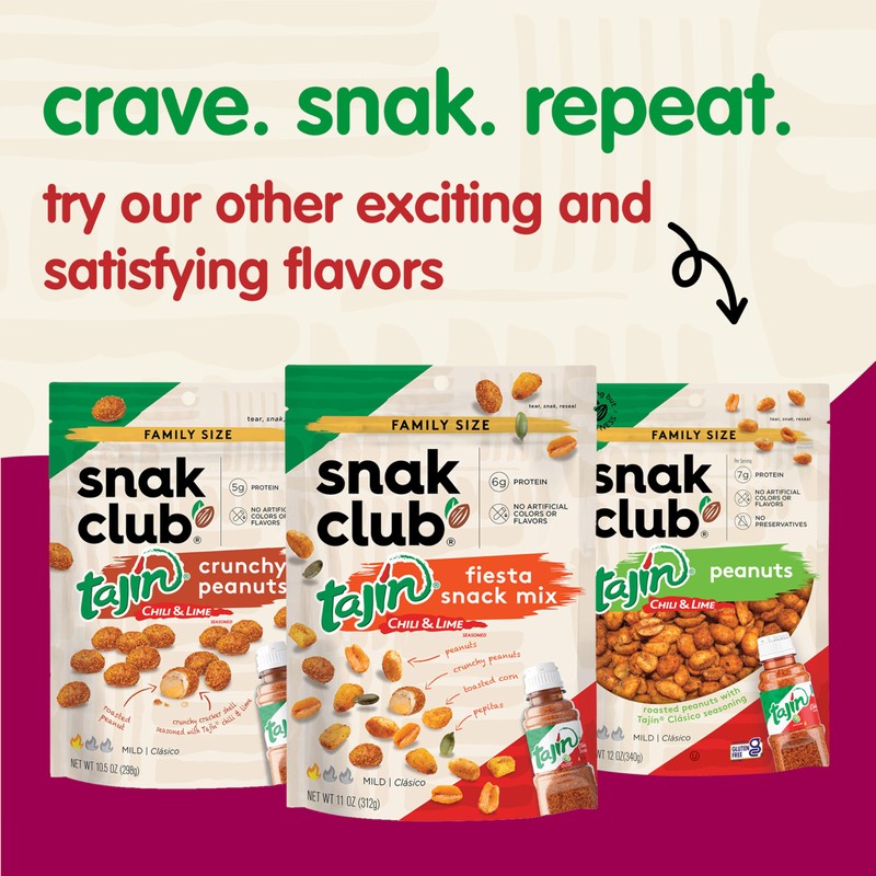 Snak Club Tajin Toasted Corn, Roasted Corn Nuggets with Chili