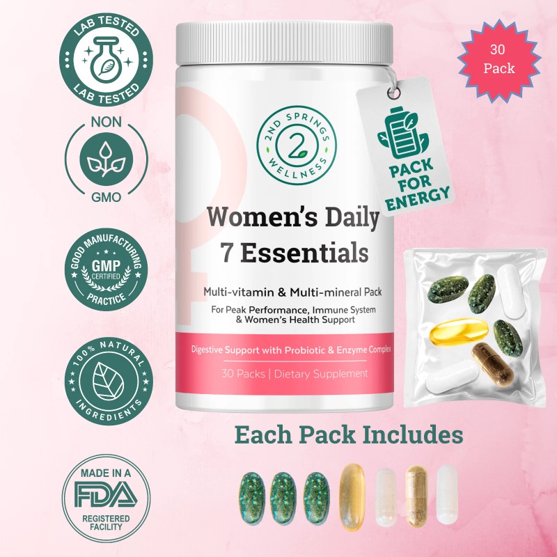 2nd Springs Daily 7 Essentials Women's Vitamin Pack -30 Pack
