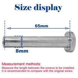 M8 40-76mm Male Female Allen Screw & Bolt Assortment Sets Kids Scooter Parts for 2-3-4-Wheel Kick Scooters Repair Front Rear Wheel Axles Tools (65 * 8mm)