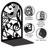 BEUNITONE Musical Metal Book Ends Non-Skid Black Unique Bookend Decorative