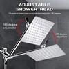 10'' High-Pressure Rainfall Shower Head & Handheld Combo - 8+2