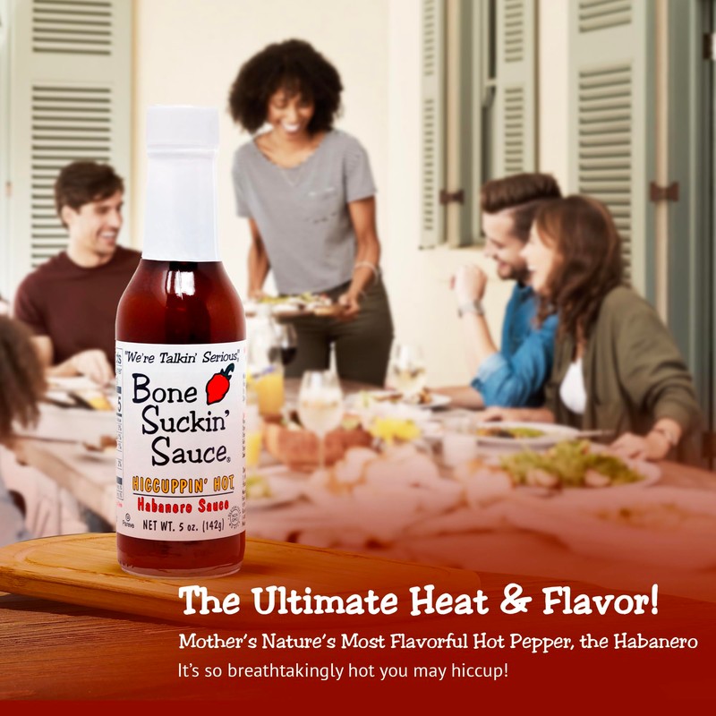 Bone Suckin' Hiccuppin' Hot Habanero Sauce - 5 oz. -