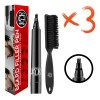 Plumon Para Barba Bigote Cejas Y Cabello Jye Canas 3 Piezas Negro