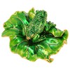 Lotus Leaf Frog Jewelry Box Hand Painted Innovative Metal Jewelry