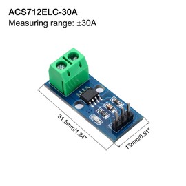 sourcing map 2pcs ACS712 Current Sensor Module 30A Range Hall Effect Current Sensor Current Measuring AC/DC for Detecting Current