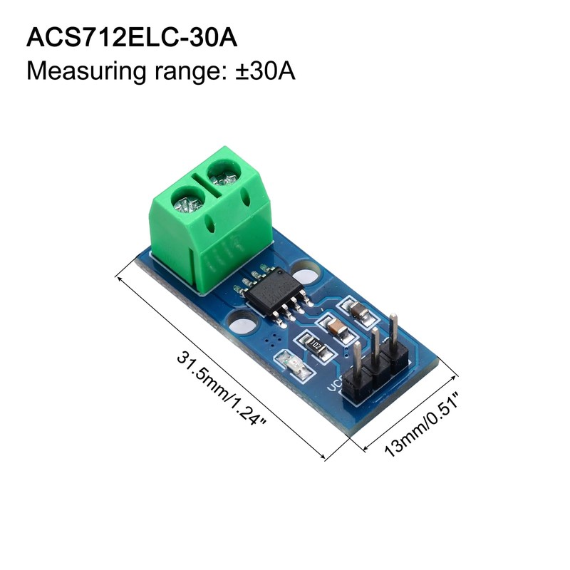 sourcing map 2pcs ACS712 Current Sensor Module 30A Range Hall