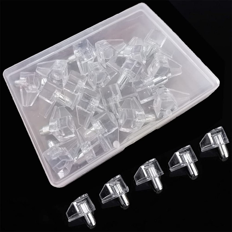 5mm Clear Shelf Support Pegs, Cabinet Shelf Pegs, Heavy Duty