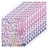BINLINHONGO 1040 Small Alphabet Number Stickers, 10 Sheets Glitter 1