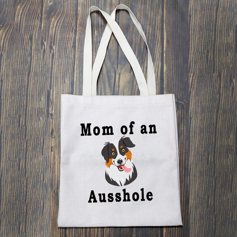 BLUPARK Australian Shepherd Lover Shopping Bag Mom of an Ausshole