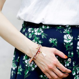 L by the 582 Tassel & Beads 5 Strands Elastomer Bracelet Mix Beads Breath Antique Handmade Women's Accessories, Beads