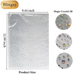 5 Sheets AB Color Iridescent Rhinestone Transfer Stickers – 13.78in x 9.65in (35cm x 24.5cm) Hot Fix Rhinestones for Clothing, DIY Crafts, Shoe & Bag Decoration (Shiny Under Sunlight)