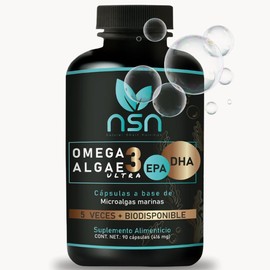 Omega 3 Ultra Algae | DHA and EPA | Marine Microalgae | 5 Times More Absorbable