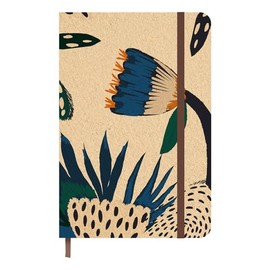 Idena 11173 Pocket Diary 2025 in Format 13 x 21 cm, 1 Week on 1 Page, Diary in Light Brown with Leaves Motif, Elastic Band, Inner Pocket and Bookmark