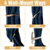 4 Pcs Gold Curtain Holdbacks, Heavy Duty Aluminum Alloy Wall