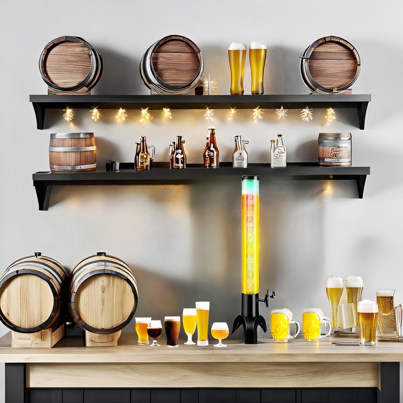Drink Tower: 3L Mimosa Tower Dispenser with Ice Tube and