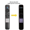 Smart Voice Replacement for TCL TV Remote, Motion Backlit, Voice,
