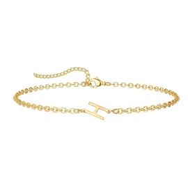 ZENGSING Letter Bracelets Women's Girls Letter Initial Bracelet Adjustable Elegant Bracelets A-Z Capital Initial Charm Bracelet Gold Bracelet Gifts for Women Girls, Metal