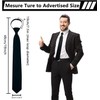 Pack of 2 Men's Ties, Black, Pre-Tied Tie with Zip