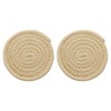 sourcing map 2Pcs Round Braided Placemats, 4.3" Woven Placemats Kitchen