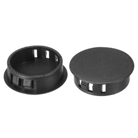 PATIKIL 32mm (1,3") Plástico Negro Tapones, 50uds Empotrado Tipo Redondo Agujero Tapones Cubierta A Presión Bloqueo Agujero Tubo para Mesa Cocina Gabinete Muebles