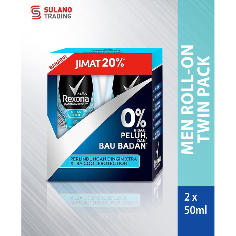 Rexona Men Xtra Cool Roll On Twin Pack 2x45ML