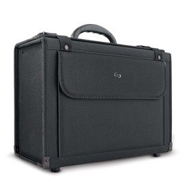 Solo New York Catalog Case - Laptop Carrying Bag for Travel & Work, Briefcase for Women & Men, Carry On Size, Front Organizer Section, Fits 16" Computer - Classic, Black