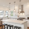 SADUENFR Brushed Nickel Pendant Lights Kitchen Island 2 Pack, Modern