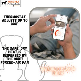 Akoma Hound Heater Dog House Heater, Outdoor Pet Furnace 400w - for Most Dog Houses (400W - WiFi - Camera)