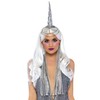 Leg Avenue Women's Unicorn Headband with Mane Costume Accessory, Silver,