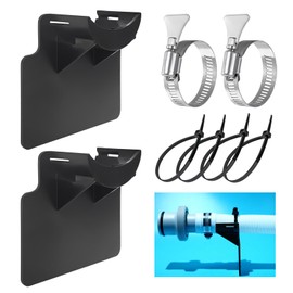 Pool Schlauchhalter 2 Stück Schwimmbad Rohrhalterung Schwarz Pool Schlauchhalterung Zubehör Mit Schlauchschelle Poolzubehörteile Schlauch