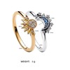 LKingel 1 Pair Celestial Sun and Moon Ring Set for