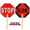 ASelected 2 Pack Stop Slow Sign with Handle 13 inch