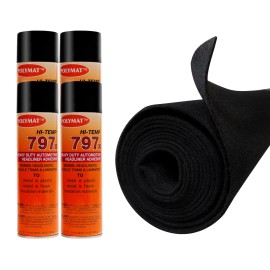 Polymat Heavy Duty 12ft x 45in Black S60 CARPET+4 CAN 797 GLUE Boat Trailer Bunk