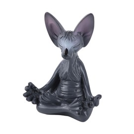 UITWMKTG Sphynx Cat Decor Cat Statue Modern Home Yoga Room Shelf Decor Office Sculpture Living Room Desk Decoration Kawaii Gifts for Cat Lovers Black