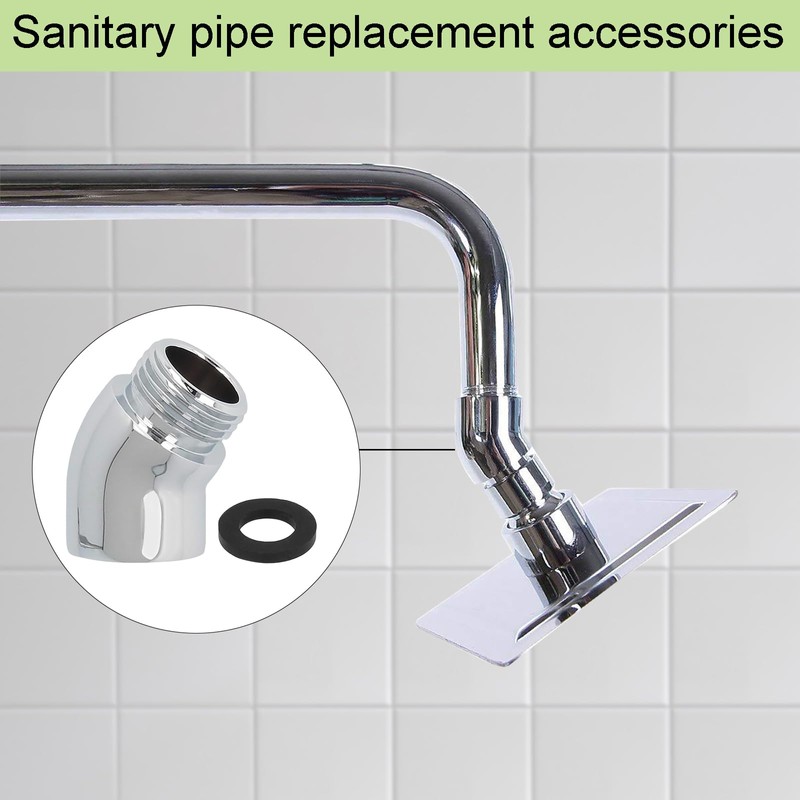 Hand Shower Adapter, 2 Pieces Angle Piece for Shower Head