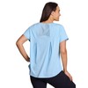 RBX Active Women's Workout Top with Mesh Panels, Crewneck Relaxed