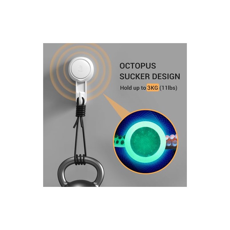 Marchpower Heavy Duty Suction Cup Hooks - 4 Pack
