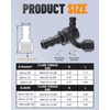 Taiidaues 10AN Push Lock Hose Fitting End 90 Degree Elbow