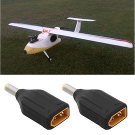 Briny River 2Pcs XT60 Male to DC5525 Male Connector Suitable for FPV Video Goggles Drones Solar Cell Remote Control Toys