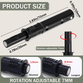 Lounsweer 50 Pack Magnetic Push Latches for Cabinet Door 2.87 Inches Short Push to Open Cabinet Hardware Pop up Lock Magnetic Latch for Closet Cupboard Wine Rack Dresser Drawer Sliding Door (Black)