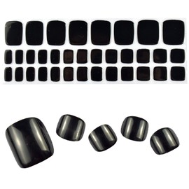 LIFOOST Semi Cured Gel Nail Strips 34 Pc. Toenail Stickers Pedicure Wraps for Glitter Toes Polish Strips Women Home DIY